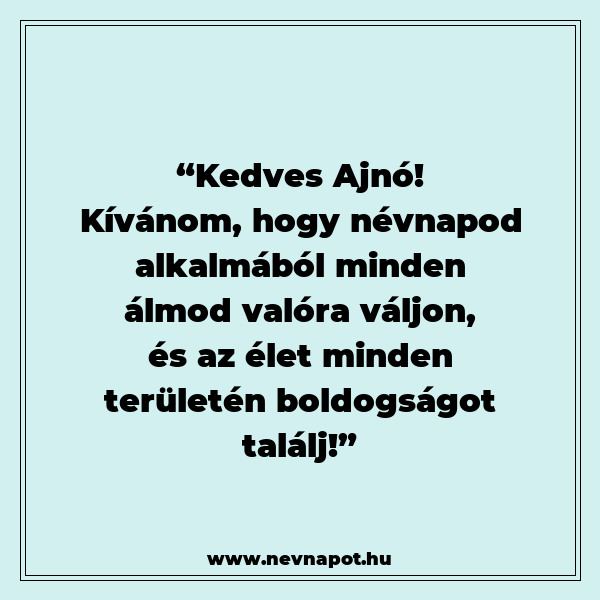 Ajnó névnapi köszöntők