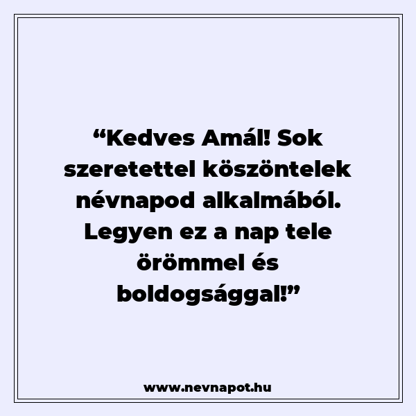 Amál névnapi köszöntők