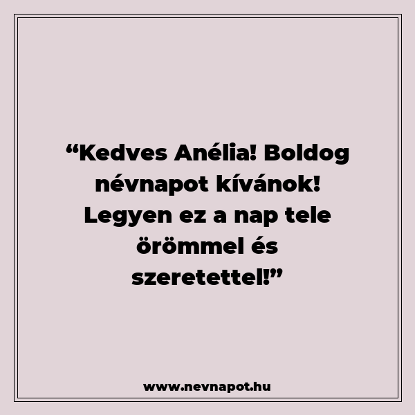 Anélia névnapi köszöntők
