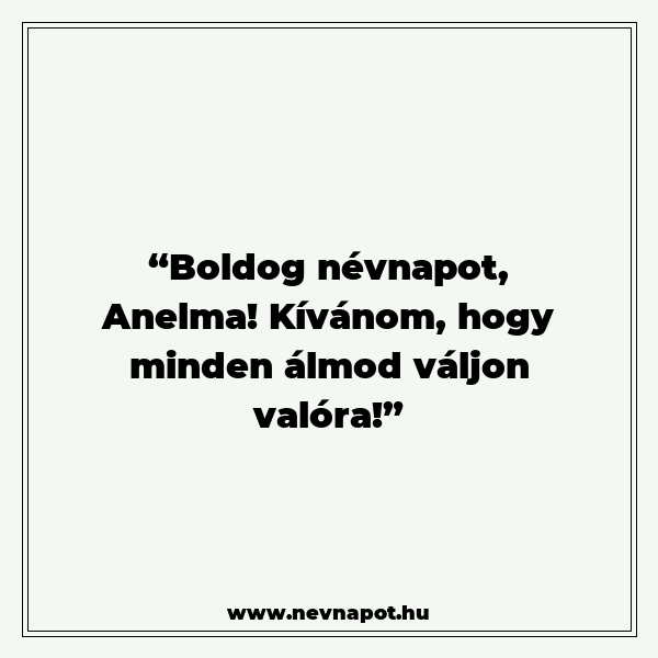 Anelma névnapi köszöntők