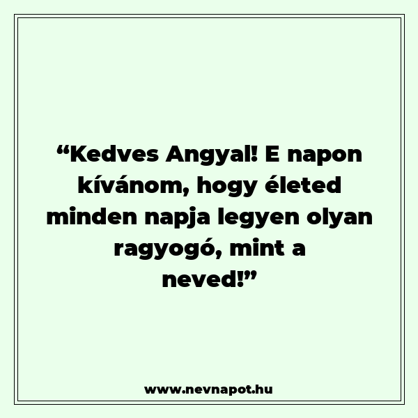 Angyal névnapi köszöntők
