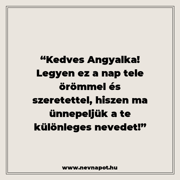 Angyalka névnapi köszöntők