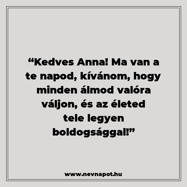 Anna névnapi köszöntők