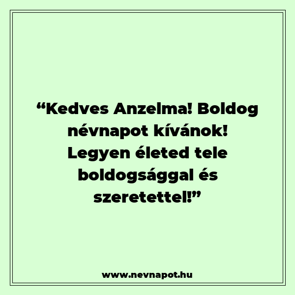 Anzelma névnapi köszöntők