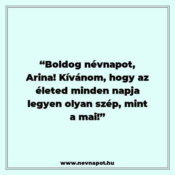 Arina névnapi köszöntők