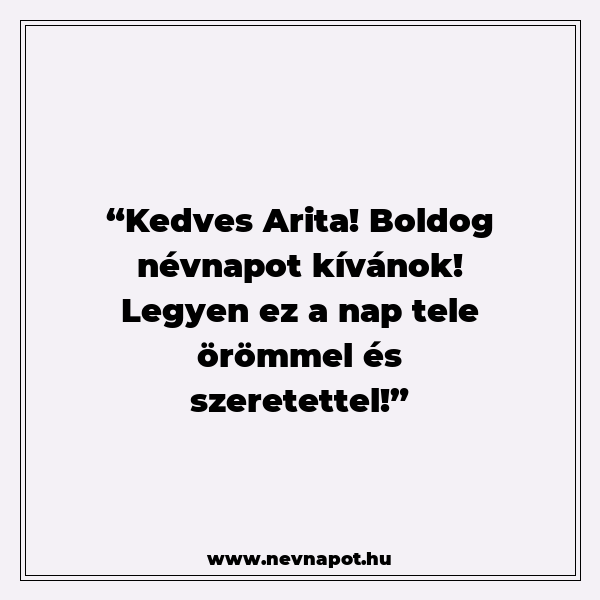 Arita névnapi köszöntők