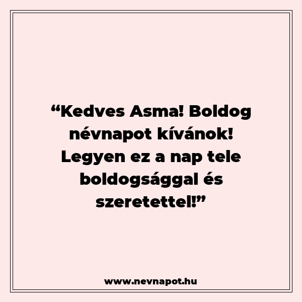 Asma névnapi köszöntők