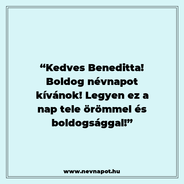 Beneditta névnapi köszöntők
