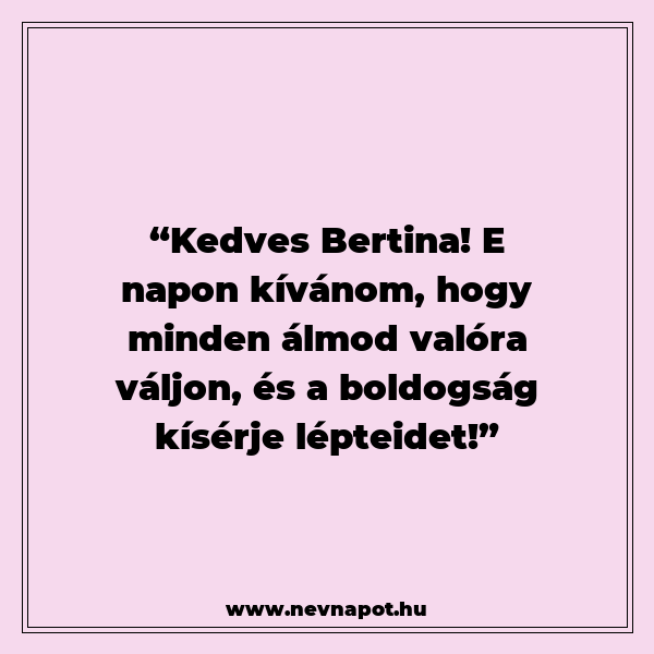 Bertina névnapi köszöntők