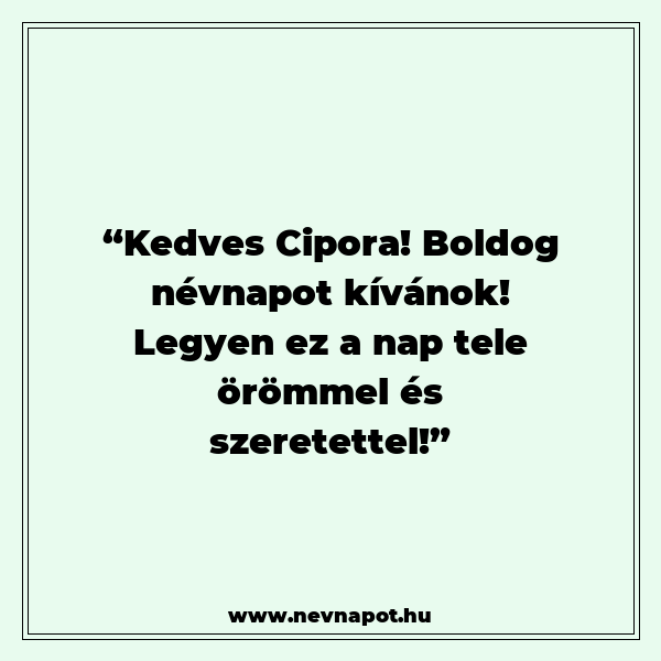 Cipora névnapi köszöntők