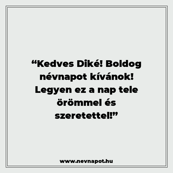 Diké névnapi köszöntők