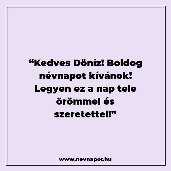 Döníz névnapi köszöntők