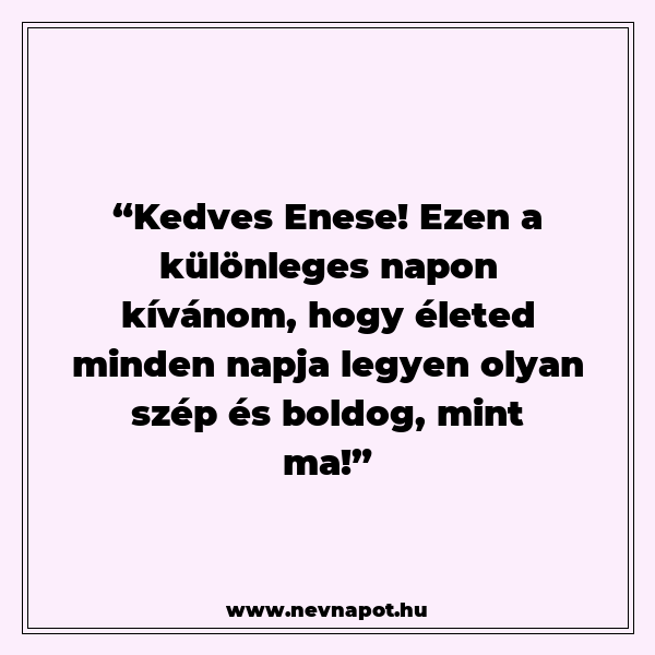 Enese névnapi köszöntők