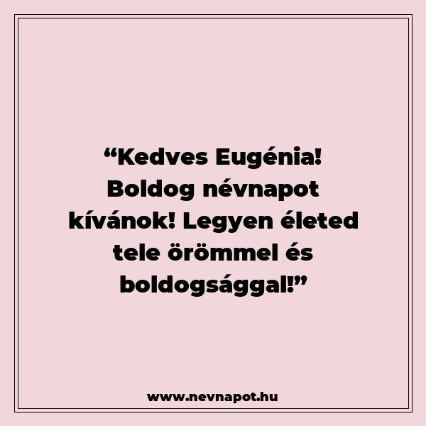 Eugénia névnapi köszöntők
