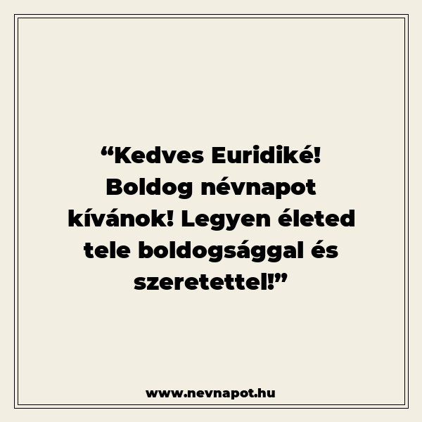 Euridiké névnapi köszöntők