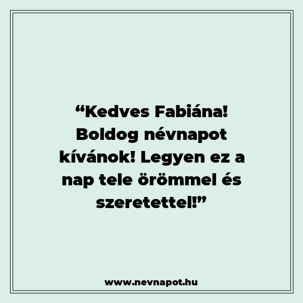 Fabiána névnapi köszöntők
