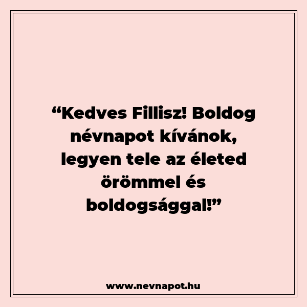 Fillisz névnapi köszöntők