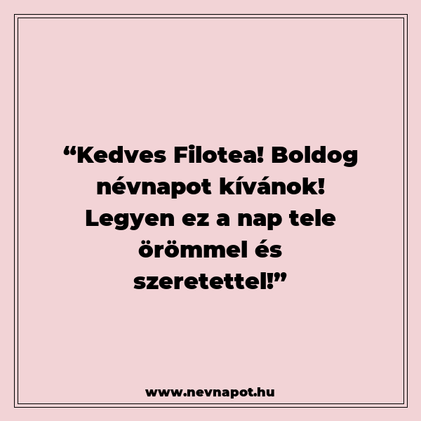 Filotea névnapi köszöntők