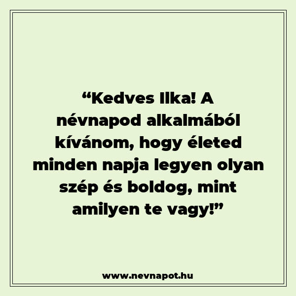 Ilka névnapi köszöntők