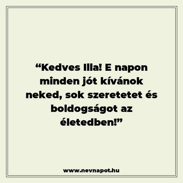 Illa névnapi köszöntők