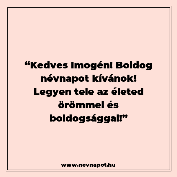 Imogén névnapi köszöntők