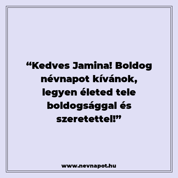Jamina névnapi köszöntők