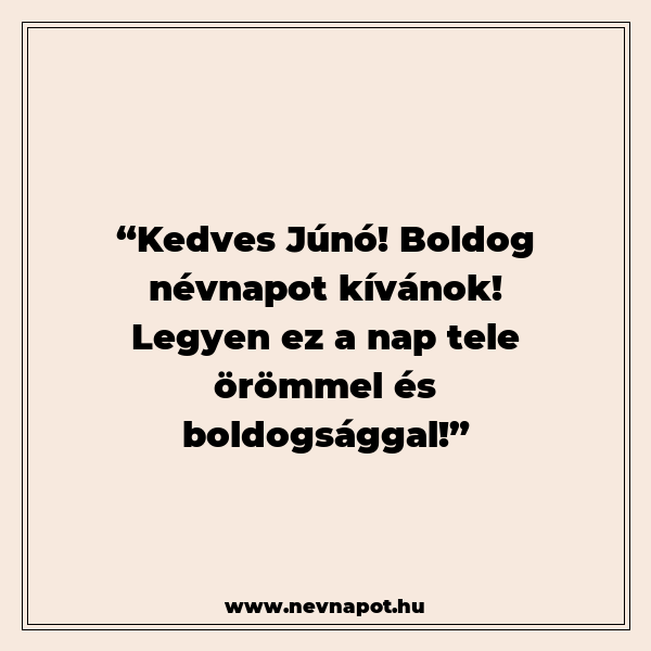 Júnó névnapi köszöntők