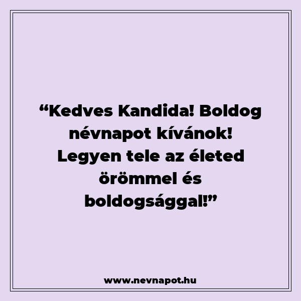 Kandida névnapi köszöntők