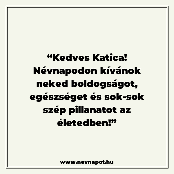 Katica névnapi köszöntők