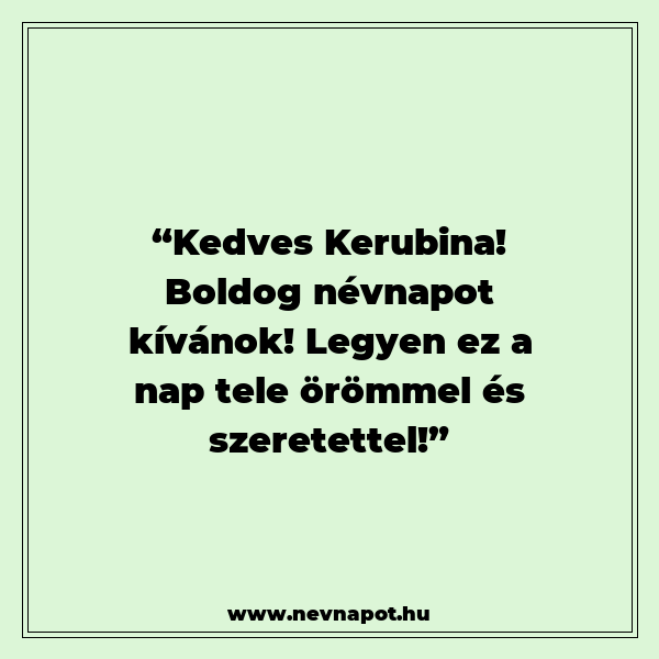 Kerubina névnapi köszöntők