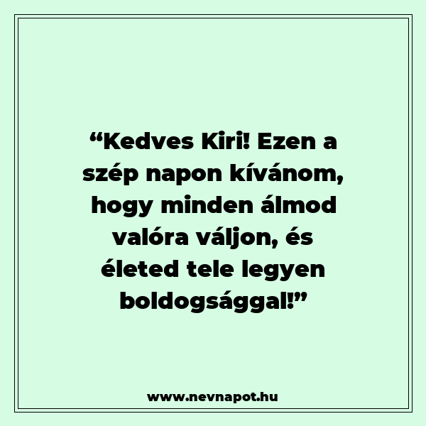 Kiri névnapi köszöntők