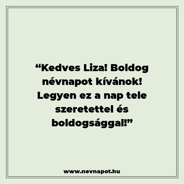 Liza névnapi köszöntők