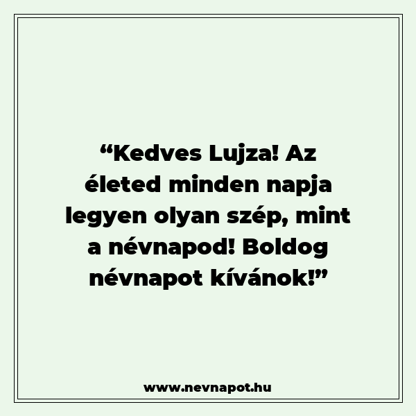 Lujza névnapi köszöntők