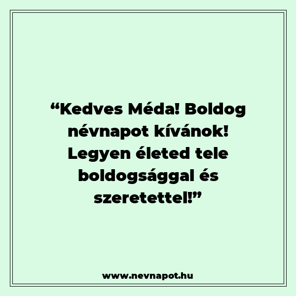 Méda névnapi köszöntők