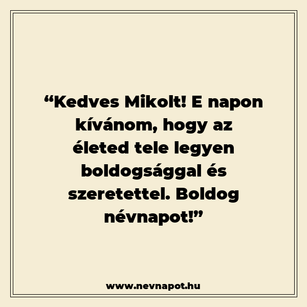 Mikolt névnapi köszöntők