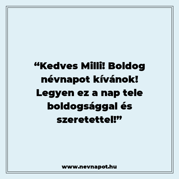 Milli névnapi köszöntők