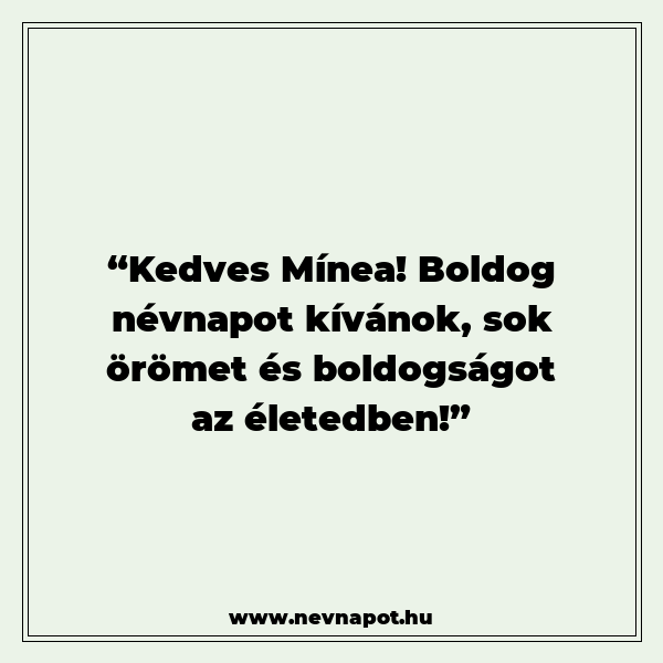Mínea névnapi köszöntők