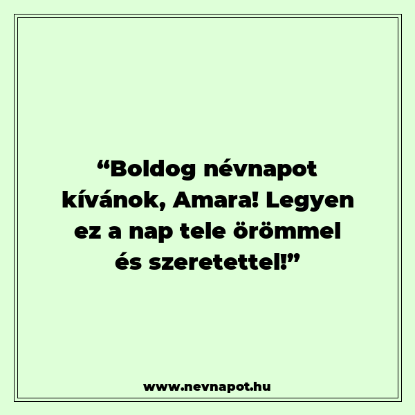 Amara névnapi köszöntők
