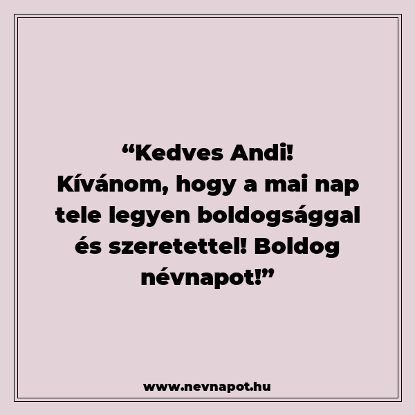 Andi névnapi köszöntők
