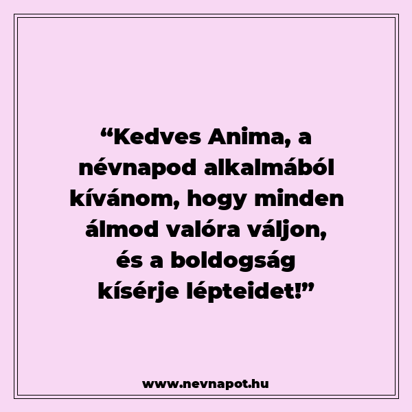 Anima névnapi köszöntők