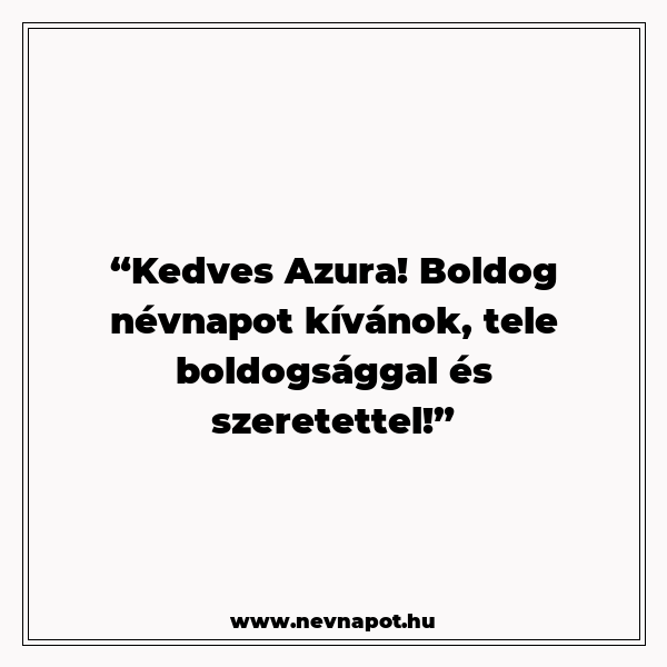 Azura névnapi köszöntők