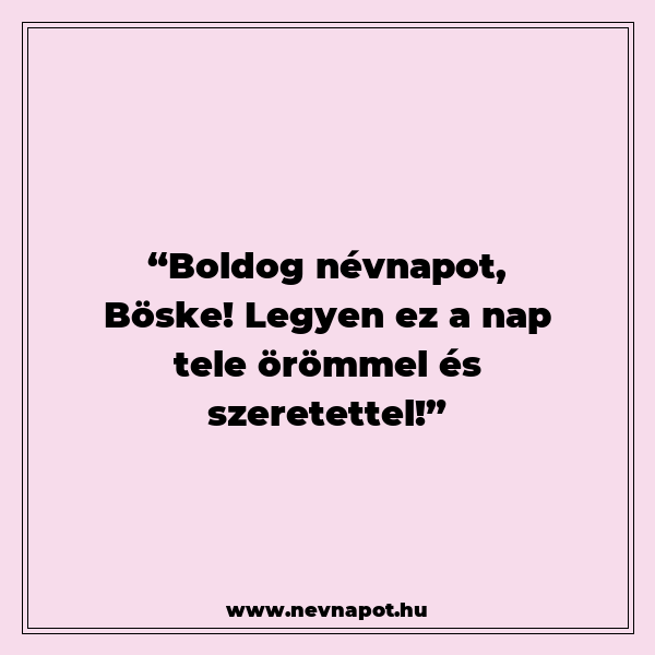 Böske névnapi köszöntők