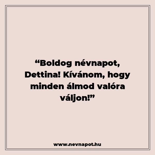 Dettina névnapi köszöntők