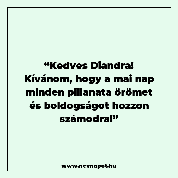 Diandra névnapi köszöntők