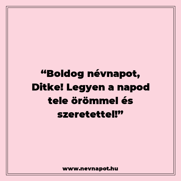 Ditke névnapi köszöntők