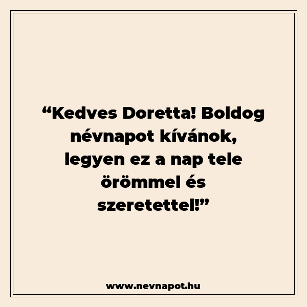 Doretta névnapi köszöntők