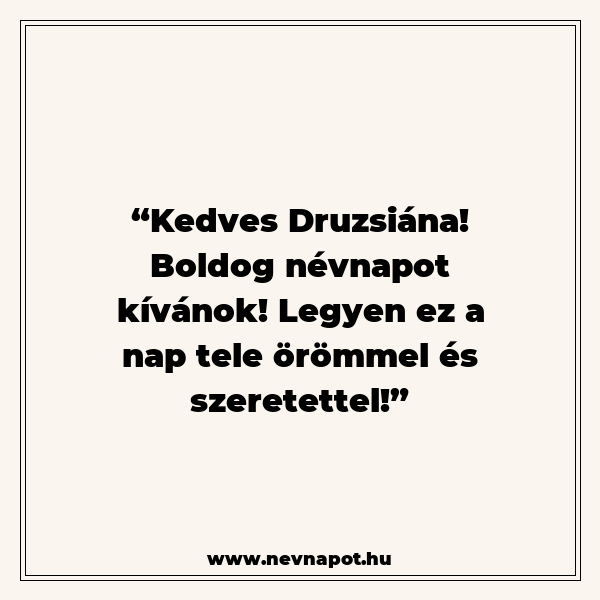 Druzsiána névnapi köszöntők