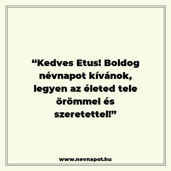 Etus névnapi köszöntők