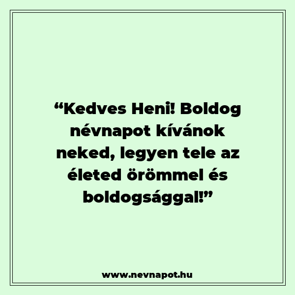 Heni névnapi köszöntők