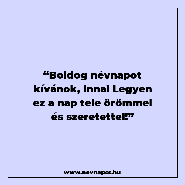 Inna névnapi köszöntők